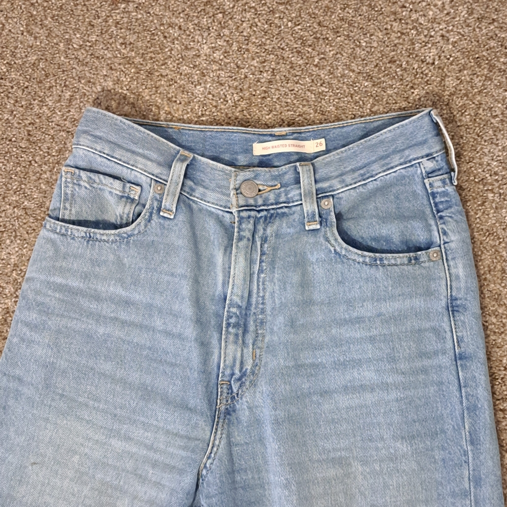 Levi's Light Blue High Waisted Straight Leg Women's Jeans Misses Size 26 - Picture 5 of 8